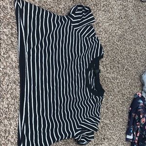 Black and white crop top